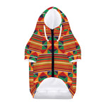 Kente Pattern Print Dog Zip Up Hoodie