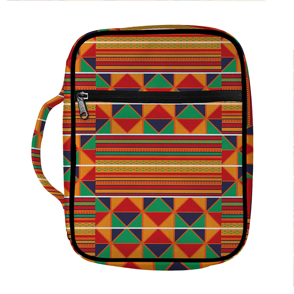 Kente Pattern Print Front Pocket Bible Bag
