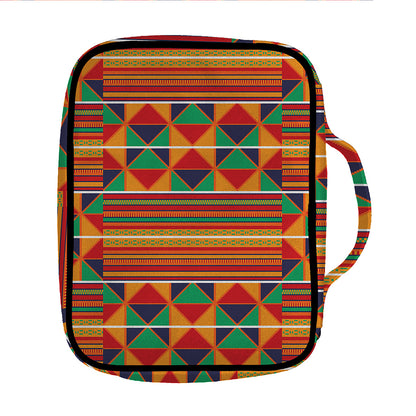 Kente Pattern Print Front Pocket Bible Bag