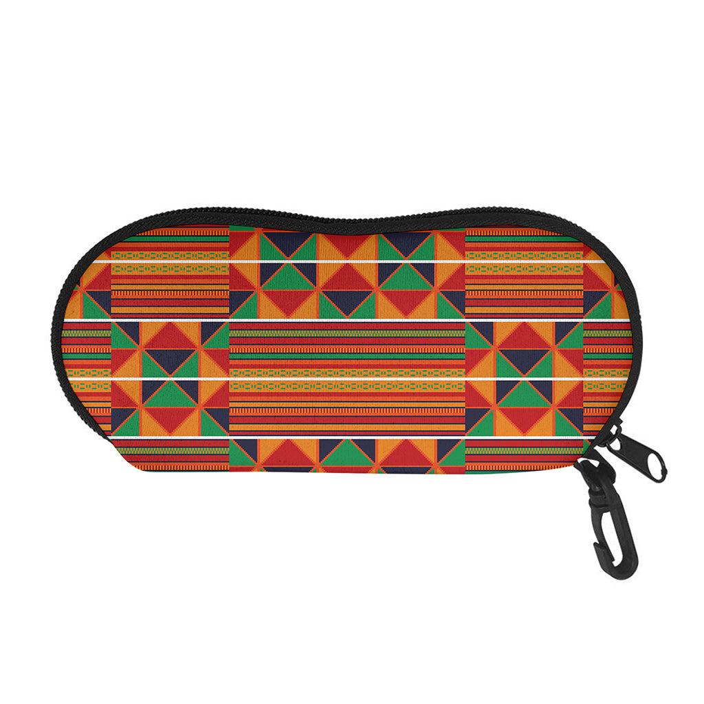 Kente Pattern Print Glasses Case