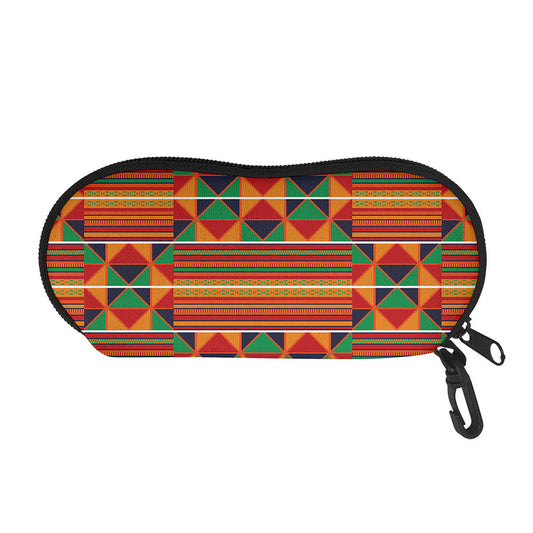 Kente Pattern Print Glasses Case