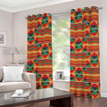 Kente Pattern Print Grommet Curtains