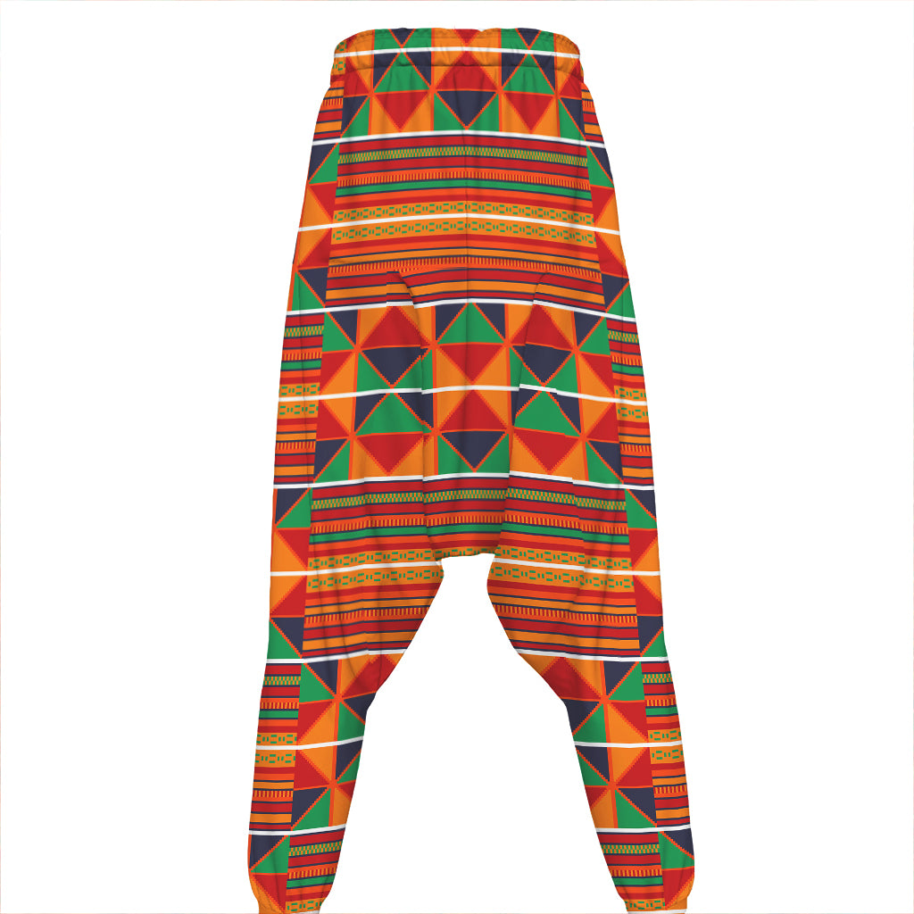 Kente Pattern Print Hammer Pants
