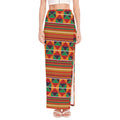 Kente Pattern Print High Slit Maxi Skirt