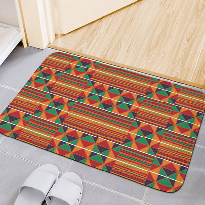 Kente Pattern Print Indoor Door Mat