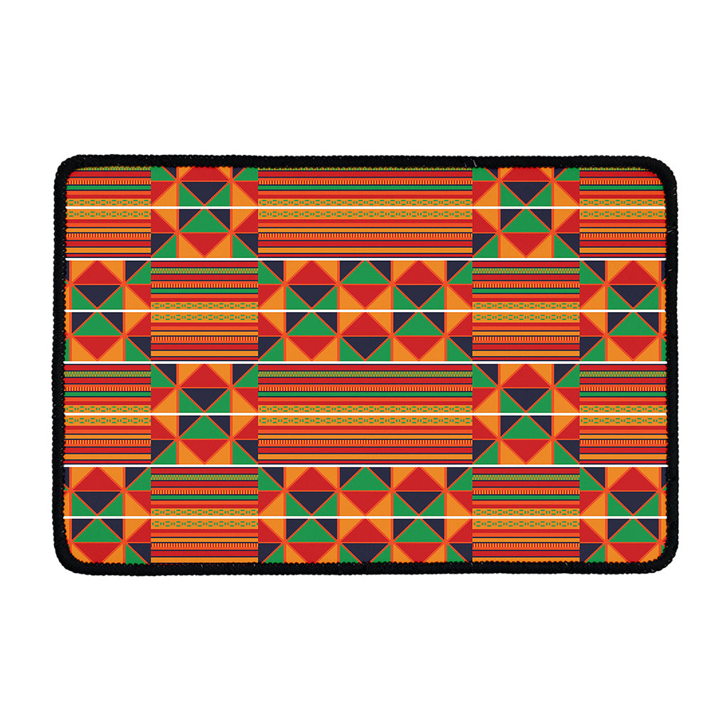 Kente Pattern Print Kitchen Mat
