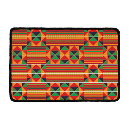Kente Pattern Print Kitchen Mat