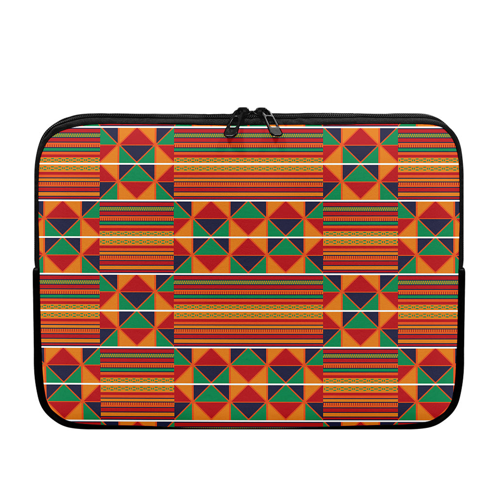 Kente Pattern Print Laptop Sleeve