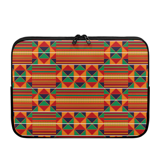 Kente Pattern Print Laptop Sleeve
