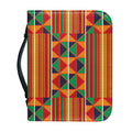 Kente Pattern Print Leather Bible Cover