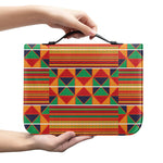 Kente Pattern Print Leather Bible Cover