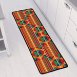Kente Pattern Print Long Kitchen Mat