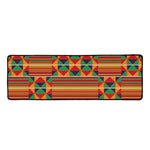 Kente Pattern Print Long Kitchen Mat