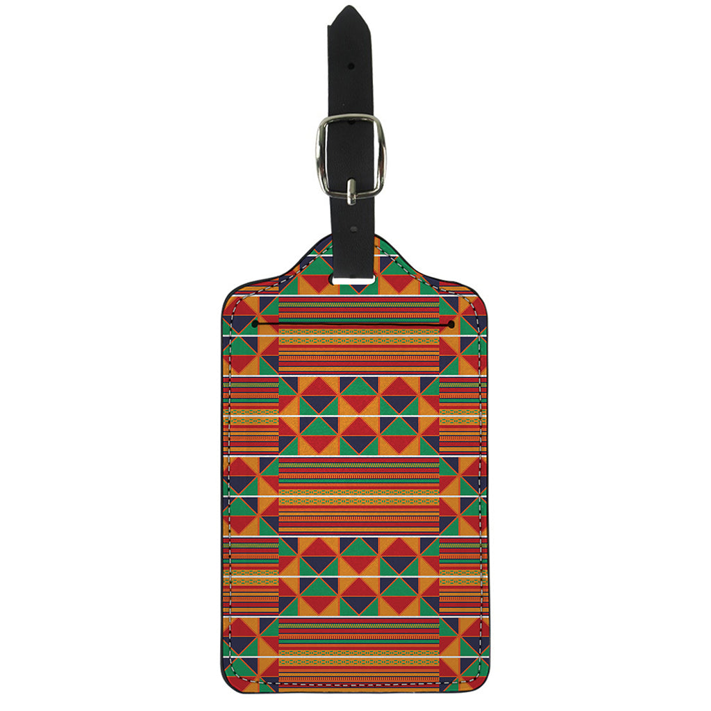 Kente Pattern Print Luggage Tag