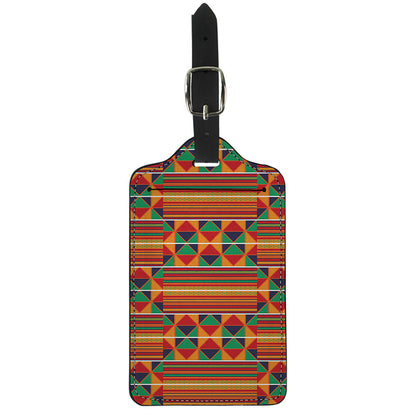 Kente Pattern Print Luggage Tag