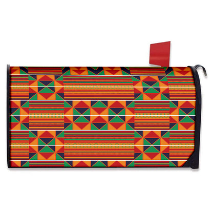 Kente Pattern Print Mailbox Cover