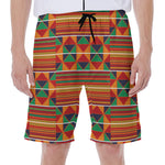 Kente Pattern Print Men's Beach Shorts