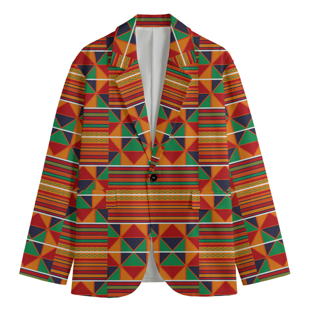 Kente Pattern Print Men's Blazer