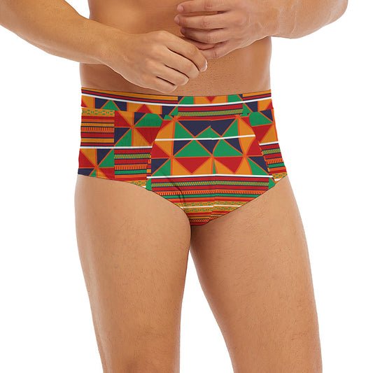 Kente Pattern Print Men's Briefs