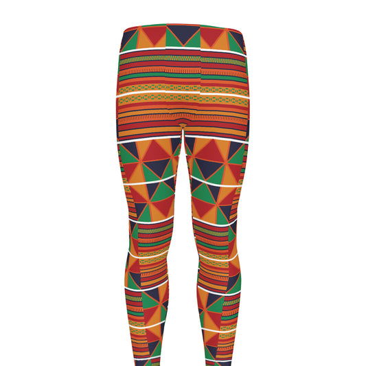 Kente Pattern Print Men's leggings