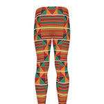 Kente Pattern Print Men's leggings