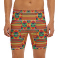 Kente Pattern Print Men's Long Boxer Briefs