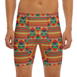 Kente Pattern Print Men's Long Boxer Briefs