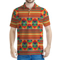 Kente Pattern Print Men's Polo Shirt