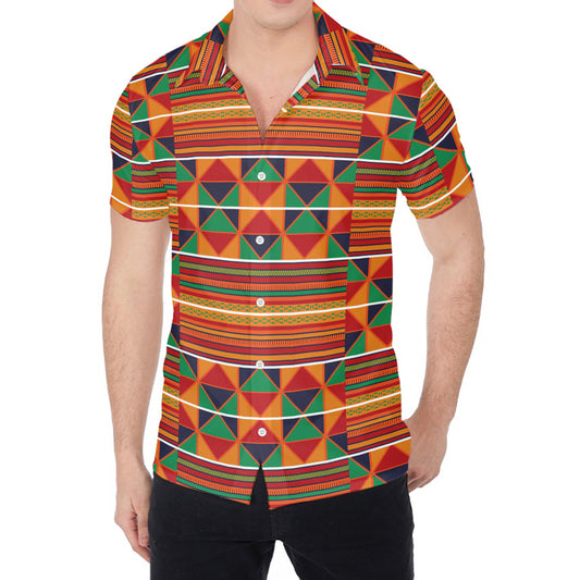 Kente Pattern Print Men's Shirt