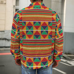 Kente Pattern Print Men's Shirt Jacket