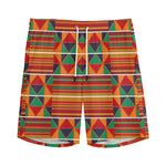 Kente Pattern Print Men's Sports Shorts
