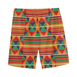Kente Pattern Print Men's Sports Shorts
