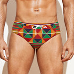 Kente Pattern Print Men's Swim Briefs