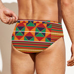 Kente Pattern Print Men's Swim Briefs