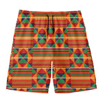 Kente Pattern Print Men's Swim Trunks
