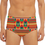 Kente Pattern Print Men's Triangle Swim Briefs