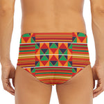 Kente Pattern Print Men's Triangle Swim Briefs
