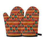 Kente Pattern Print Oven Mitts