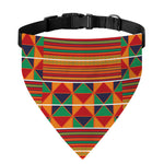Kente Pattern Print Over The Collar Dog Bandana