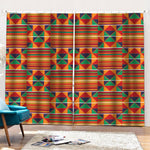 Kente Pattern Print Pencil Pleat Curtains