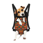 Kente Pattern Print Pet Carrier Backpack