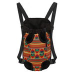Kente Pattern Print Pet Carrier Backpack