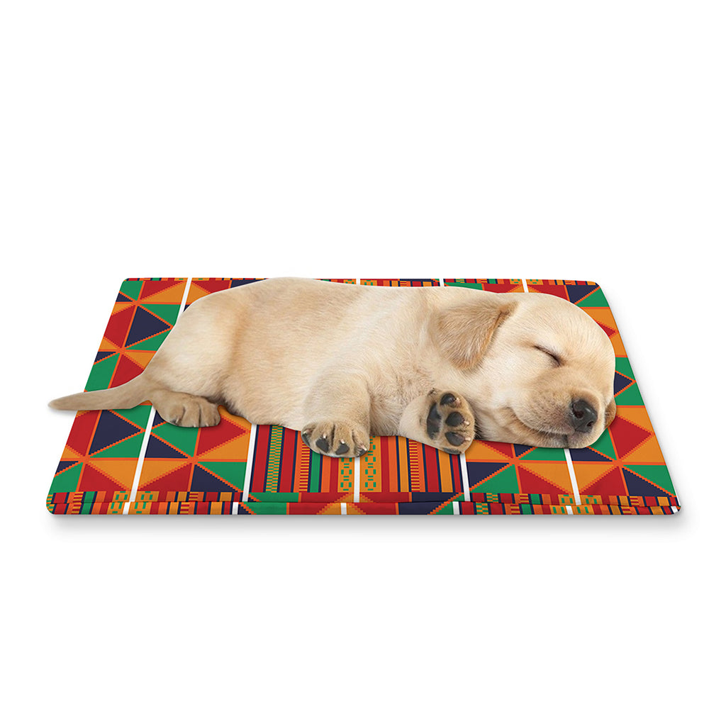 Kente Pattern Print Pet Cooling Mat Cover