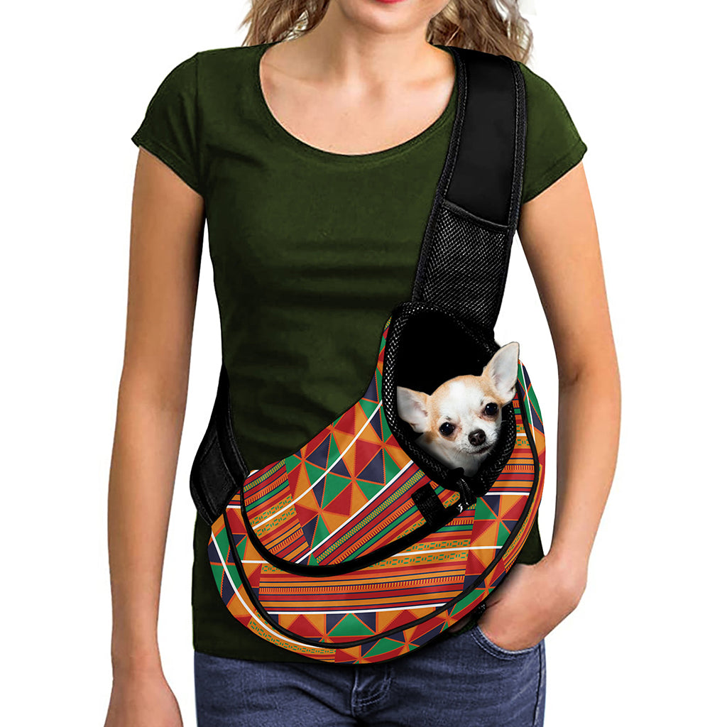 Kente Pattern Print Pet Sling Carrier