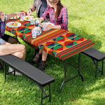 Kente Pattern Print Picnic Table Cover