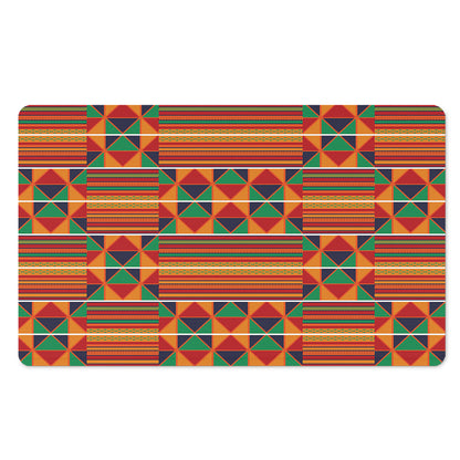 Kente Pattern Print Polyester Doormat