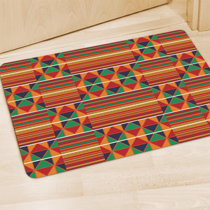 Kente Pattern Print Polyester Doormat