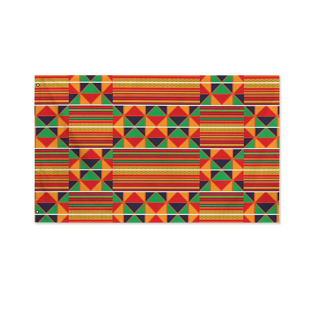 Kente Pattern Print Polyester Flag