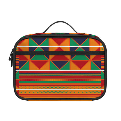 Kente Pattern Print Portable Lunch Bag