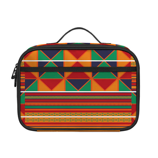 Kente Pattern Print Portable Lunch Bag